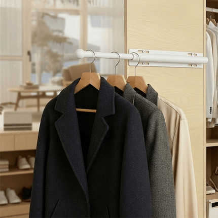 Closet Valet Rod, Retractable Pull Out Closet Rod for Wardrobe – image 12