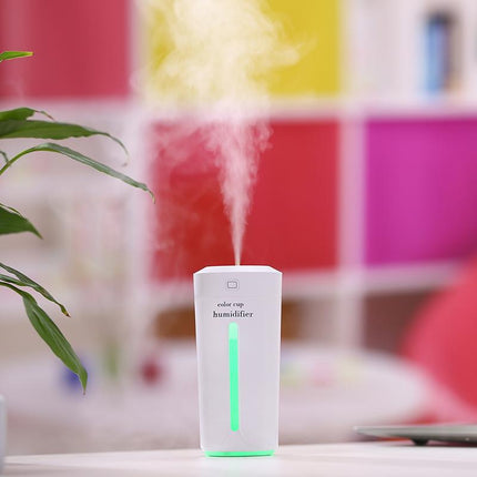 Color Humidifier Cup with 7 LED Lights | 230ml USB Essential Oil Diffuser for Home and Office