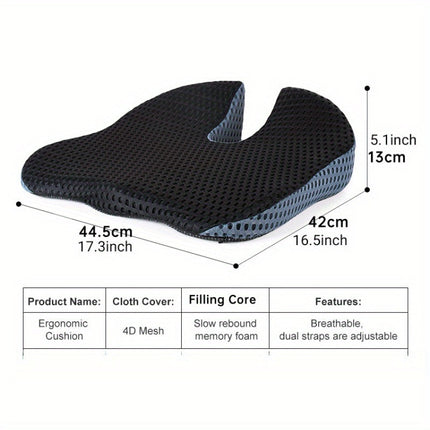 Car Seat Cushion, Memory Foam Office Chair Cushion for Tailbone Pressure Relief – image 6