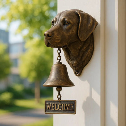 Wall Mounted Door Bell with Dog Design, Antique Bronze Bell for Front Door – image 4