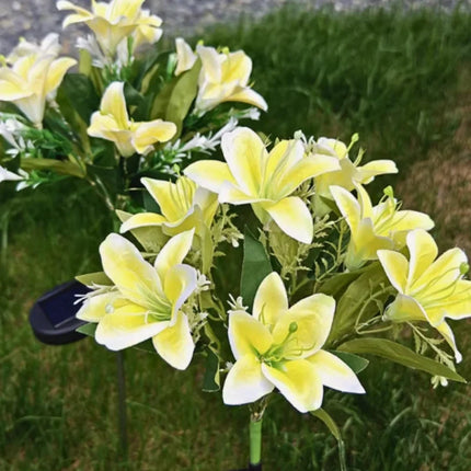 Solar Flower Lights for Garden with Timeless Floral Design | Durable Outdoor Décor for Enchanting Nighttime Glow