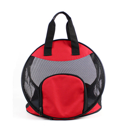 Portable Breathable Pet Carrier with Mesh Windows | Durable Polyester Handbag for Comfortable Travel