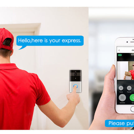 720P WIFI Visual Doorbell with PIR Motion Detection | Two-Way Intercom & Mobile Alerts for Home Security