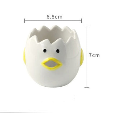 Cute Chicken Ceramic Egg White Separator with Practical Design | Fun Kitchen Accessory for Easy Cooking and Baking