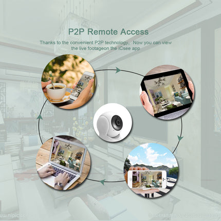 HD Night Vision Security Camera with PTZ Functionality | Wireless Surveillance for Enhanced Home Protection