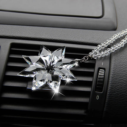 Snowflake Pendant Rearview Mirror Ornament for Car Decoration | Sparkling Gift for Winter Charm