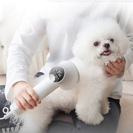 Smart Pet Hair Dryer with Integrated Blowing and Combing | Silent Operation for Stress-Free Grooming
