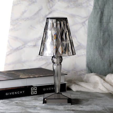 Sparkling Crystal Lamp with Touch-Sensitive Control | Elegant Rechargeable Table Light for Glamorous Ambiance