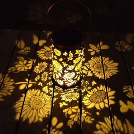 Solar Pattern Lantern with Intricate Design | Weather-Resistant Illumination for Outdoor and Indoor Decor