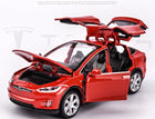 Tesla Model X Pull Back Car Model with Sound and Light Features | 1:32 Scale Toy for 3-6 Year Olds