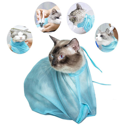 Cat Grooming Bag with Mesh Design for Easy Bathing | Stress-Free Grooming Tool for Cats