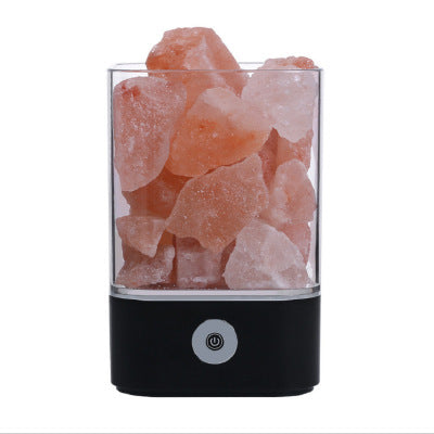 Himalayan Salt Crystal Lamp with Negative Ion Generator | Air Purifier and Stress Relief Night Light