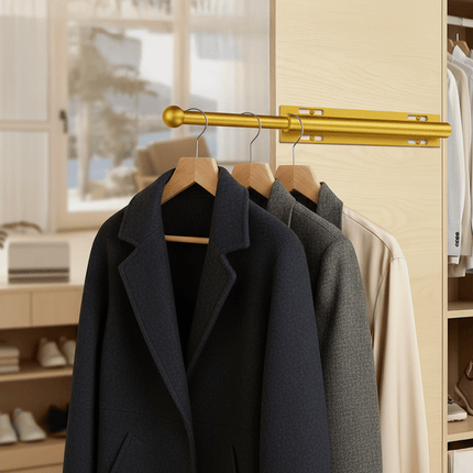 Closet Valet Rod, Retractable Pull Out Closet Rod for Wardrobe, Closet Organizer for Hanging Clothes