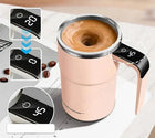 Self Stirring Coffee Mug, Rechargeable Smart Mug with LED Temperature Display, Magnetic Stainless Steel Coffee Cup