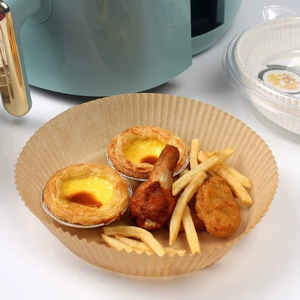 Non-Stick Air Fryer Paper Liners with 4.5cm Raised Edge | Keep Your Air Fryer Clean and Food Healthy