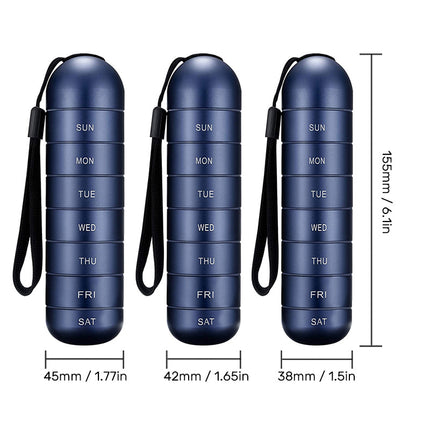 Weekly Pill Organizer, 7 Day Pill Box for Travel