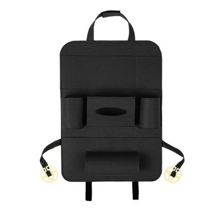 Multi-Pocket Wool Felt Car Backseat Organizer with Adjustable Straps | Durable Storage Solution for Clutter-Free Travel