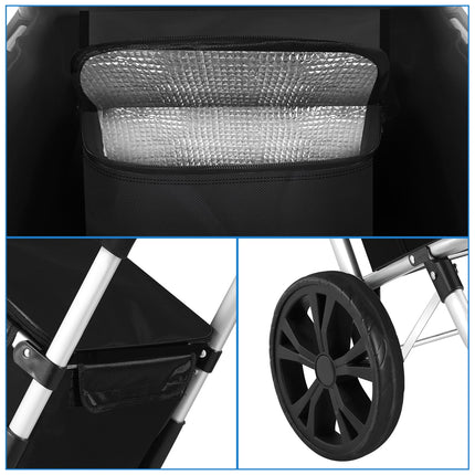 Foldable Shopping Cart for Groceries, Folding Grocery Cart for Seniors – image 12