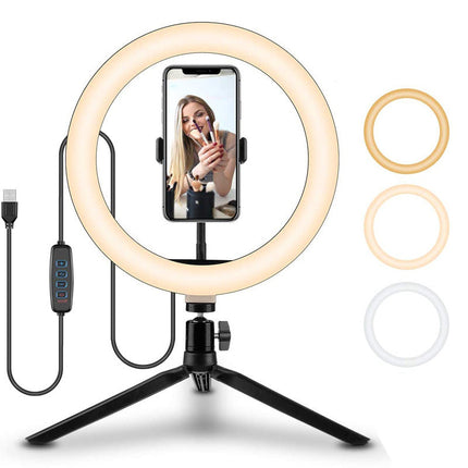 Ring Selfie Beautifying Light with 10-Inch Diameter | Portable Fill Light for Perfect Selfies and Videos