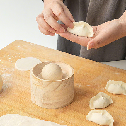 Dumpling Maker Wooden Dough Press for Wonton and Pastry, Kitchen Gadgets – image 6