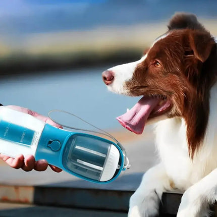 3-in-1 Pet Water Bottle with Filtration System | Portable Dispenser for Food, Water, and Waste Bags