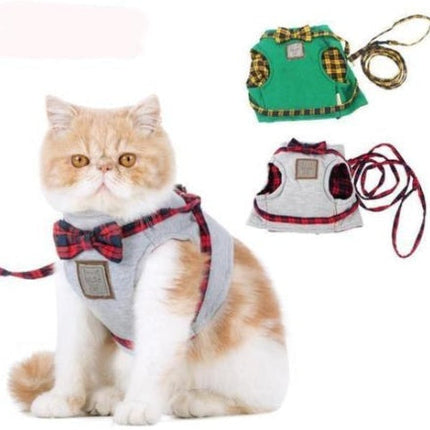 Kitty Cat Harness with Soft Cotton Fabric | Comfortable & Stylish Leash for Everyday Walks