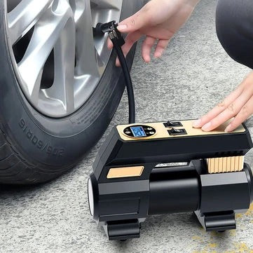 120W 12V Car Air Pump with Fast Inflation | Compact Tire Inflator for Emergency Use