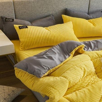 Velvet Duvet Cover Set with 2 Pillowcases, Thick Cozy Bedding – image 4