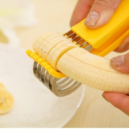 Ergonomic Banana Slicer with Stainless Steel Blade | Efficient Multi-Slicing Tool for Quick Healthy Snacks