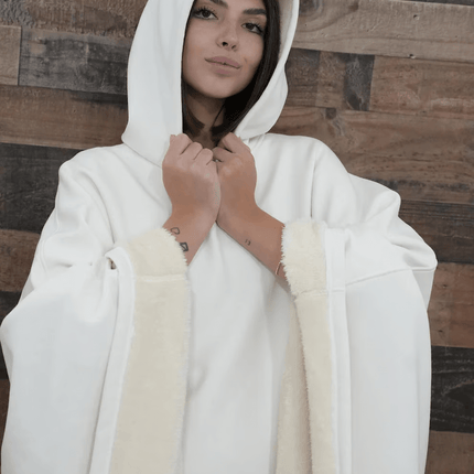Oversized Hoodie for Women, Weighted Hoodie with Fur Trim – image 38