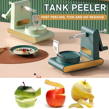 Hand-Cranked Multifunctional Peeler Machine with Non-Slip Suction Base | Efficient Kitchen Tool for Easy Fruit and Vegetable Peeling