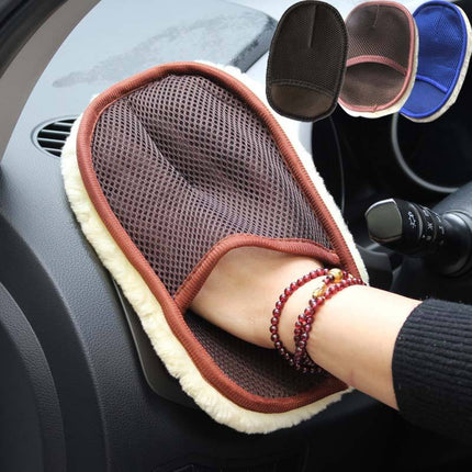 Car Wash Gloves with High-Grade Imitation Wool | Soft Cleaning for Cars and Motorcycles