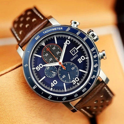 Mens Watch, Analog Watches for Men with Multifunction 6 Pin Dial