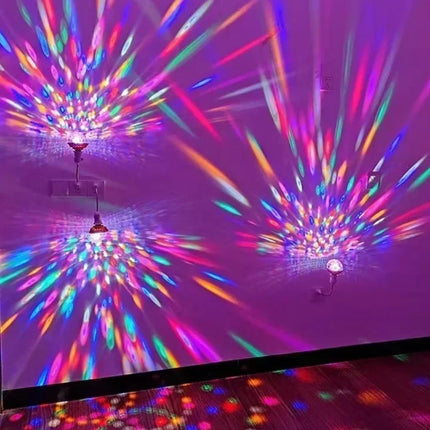 RGB Rotating Disco Bulb with Dazzling Strobe Effect | Transform Spaces into Colorful Dance Floors