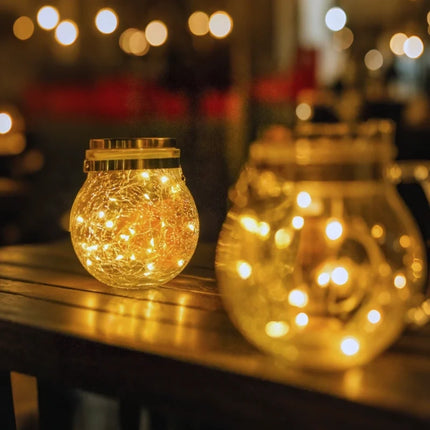 Solar-Powered Lantern with Dusk Sensor & Jute Rope Handle | Weather-Resistant Outdoor Lighting for Cozy Evenings