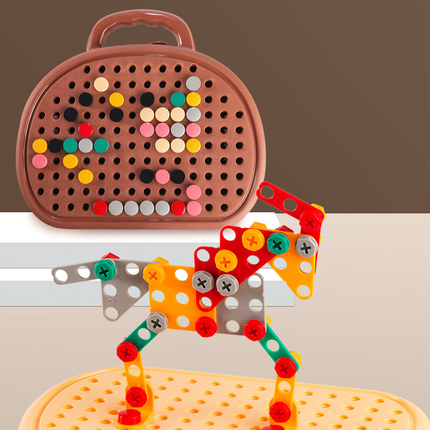 Toy Tool Box for Kids, Construction Toys with Screws and Nuts – image 4