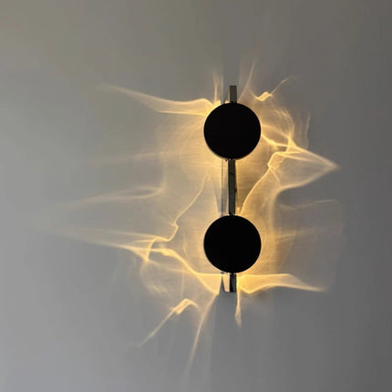 Adjustable Wall Sconce with Ripple Projection | Modern Aluminum & Stainless Steel Fixture for Ambient Lighting