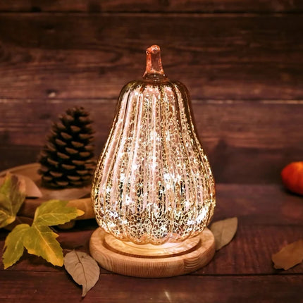 Hand-Blown Glass Lamp with Built-In Timer | Unique Artisanal Lighting for Cozy Atmospheres