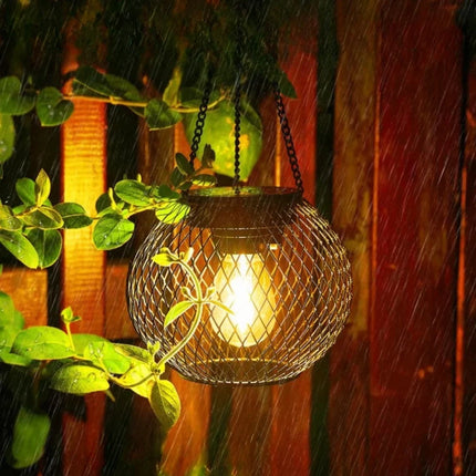 Solar-Powered Luminous Lantern with Automatic Dusk Sensor | Weather-Resistant Illumination for Outdoor Spaces