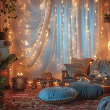 Fairy Curtain with 300 LED Lights & 8 Lighting Modes | Enchanting Decor for Cozy Indoor and Outdoor Ambiance