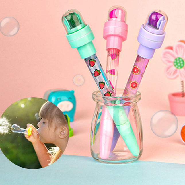 Bubble Ballpoint Pen for Kids, 5 in 1 Gel Pen with Stamp and LED Light, Back to School Supplies, Stocking Stuffers