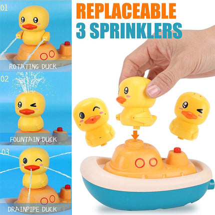 Baby Toys for Bath Time, Bathtub Toys with 3 Water Spray Ducks and Boat – image 4
