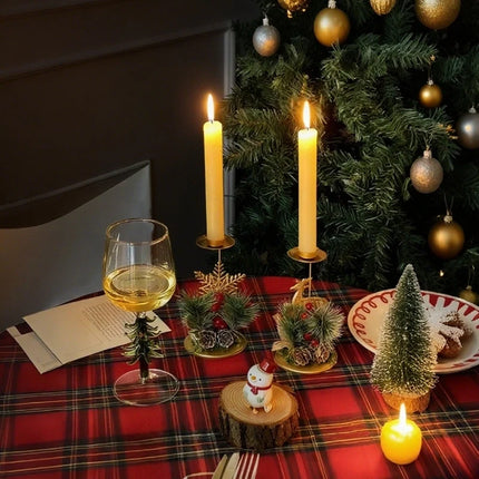 Iron Candle Holder with Holiday / Christmas Motifs | Festive Decor for Cozy Christmas Ambiance