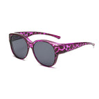 Purple tortoise frame + black-gray lens