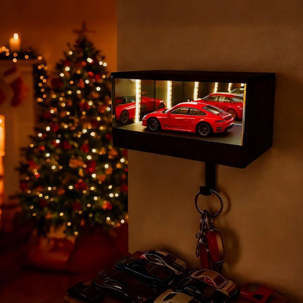 Illuminated Key Hanger with Motion-Activated Lighting | Infinity-Mirror Design for Modern Entryways