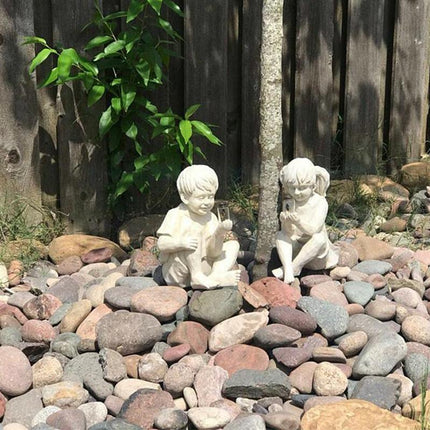 Garden Statues with Solar Firefly Light, Garden Decor