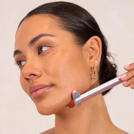 Red Light Therapy Face Wand with Micro-Vibration & Heat | Professional Anti-Aging Device for Glowing Skin