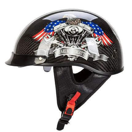 DOT Approved Motorcycle Helmet, Retro Open Face Biker Helmet – image 5