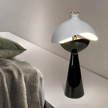 Sculpted Table Lamp with Dimmable Lighting & Portable Design | Elegant Home Decor for Cozy Ambiance