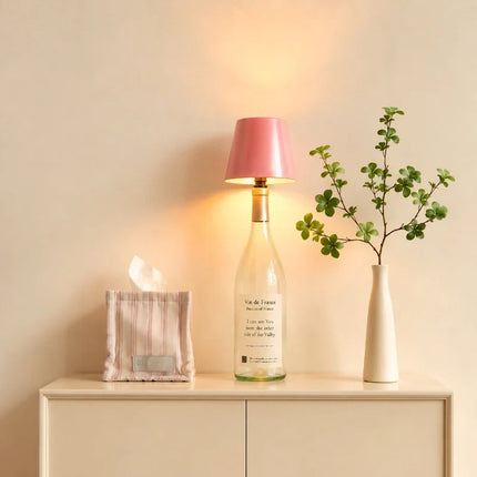 Bottle Glow USB Rechargeable LED Lamp for Bottles with Adjustable Brightness | Customizable Lighting for Unique Home Décor